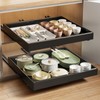 MUSTORN 2 Pack Pull Out Cabinet Organizer Expandable, 21"Deep Slide