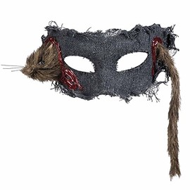 Boland 10117162 BOL72153 Horror Mask with Stuffed Mouse, Adult, Black, One Size
