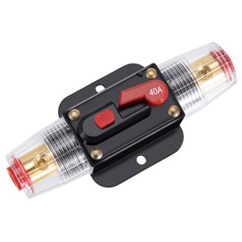 Auto Leistungsschalter 12V-24V DC Manuellen Reset Schalter Kfz Audio Schutzschalter 40A Automatiksicherungshalter für Car Solar Inverter Systemschutz