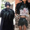 Holmgren Black Rooster Feather Trim for Costume Decoration 2 Yards