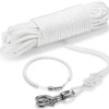 3/8”100Ft Flag pole Rope Kit, Polyester Halyard Flag Rope with