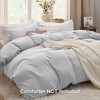 Bedsure Bedsure Light Grey California King Duvet Cover - Prewashed