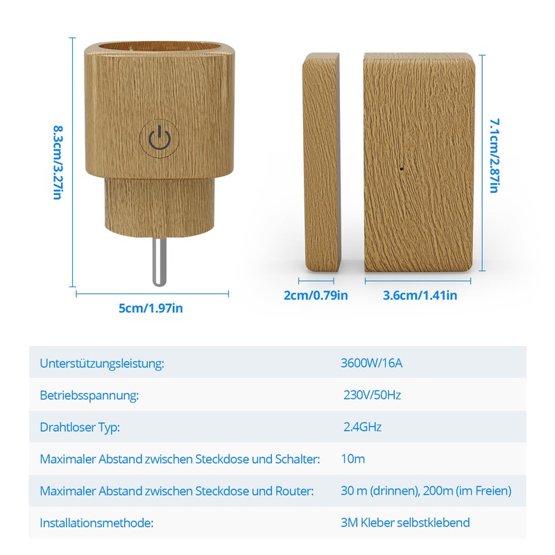 Epochglo Window Contact Switch for Cooker Hood, Wireless Exhaust Control,