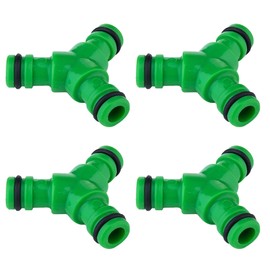 HAFRILY 4 pieces 1/2 inch - 3/4 inch garden hose connector Y garden hose distributor branch connection kit for hose branch connector Y distributor garden hose