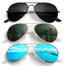 ANZIW Pilot Sunglasses for Men Women,Lightweight Metal Frame,Polarized UV400 Protection Sun Glasses