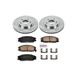 Power Stop KOE5250 Autospecialty Front Replacement Brake Kit-OE Brake Rotors & Ceramic Brake Pads For Hyundai Santa Fe 2001-2006 [Model Specific]