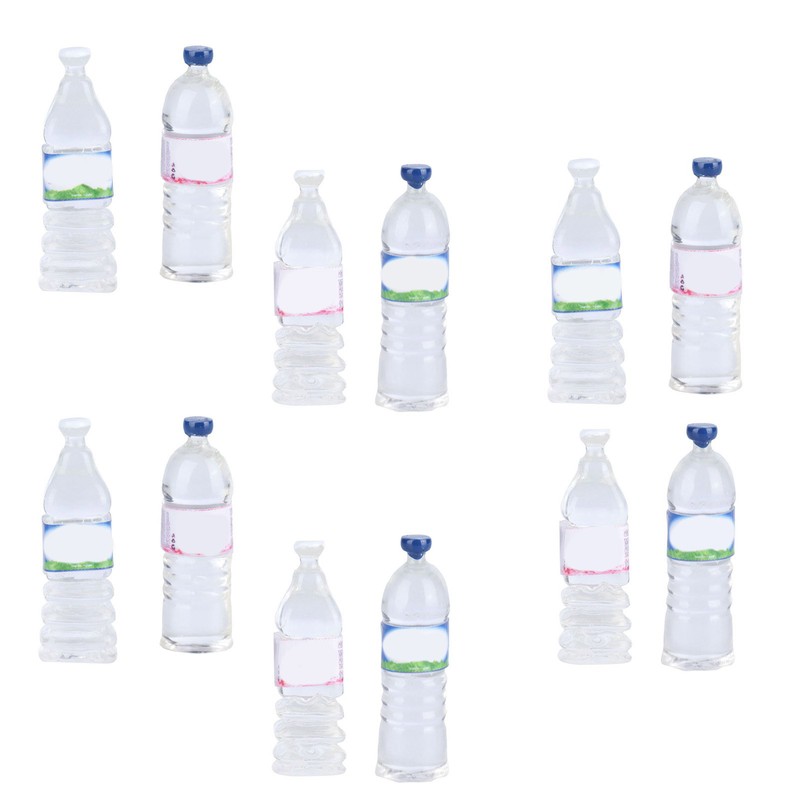 40pcs Dollhouse Water Bottles Set 4 Styles Miniature Drinking Accessories