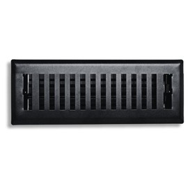 Sierra Grates 2" x 10" Contemporary Design Steel Floor Register in Textured Black Finish for Floor l- Decorative Air Vent Covers- Floor Register 2” x 10”