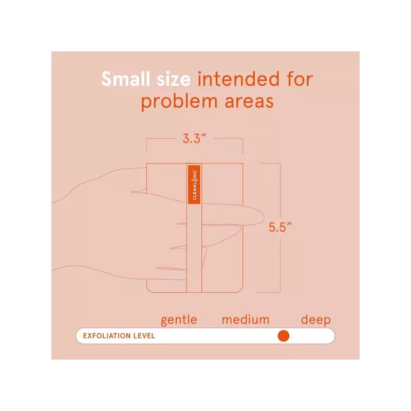 CleanLogic 클린로직 목욕 및 바디 각질 제거 스크러버 부드럽고 부드러운