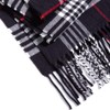 Classic Cashmere Feel Winter Scarf Super Soft Collection (BLACK PLAID)