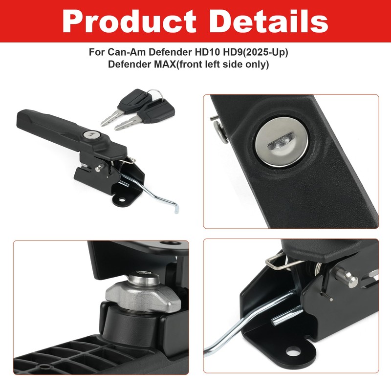 Camotokiit Front Left Deluxe Cab Full Door Handle Barrel Lock