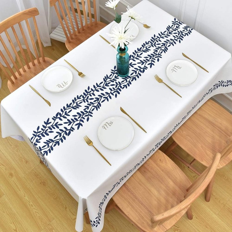 Yofori Table Cloth Plastic Tablecloth Wipeable PVC Wipe Clean WaterProof