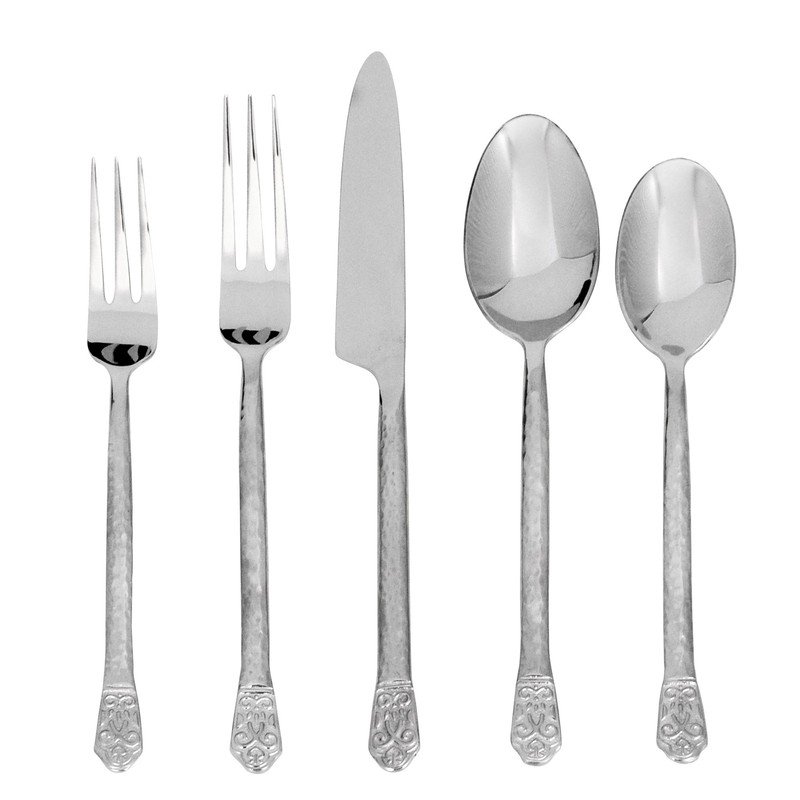 Gourmet Settings 20 Piece Tristan Flatware Set, Stainless Steel