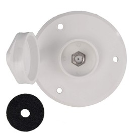 RecPro RV Cable TV Plate | 476-B-3 | 476-W-3 | Coaxial Cable Connector | Round Receptacle | Black or White Option | 1 or 2 Pack Option | Optional Seal (White, with Seal)