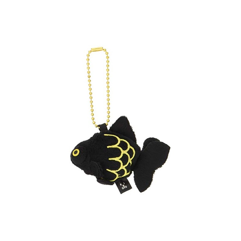 Goldfish Bell Demekin Mascot Key Chain Black