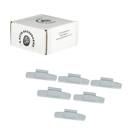 Q-AutoAccessories FN style 1.25 oz, Wheel Balancing Clip on, Hammer on Wheel Weights, coated (lead free) (25 pcs/box) (Q-AA-CO125FN-25)