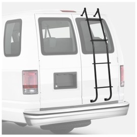 KUAFU Universal Van Ladder 51", 300lb Weight Capacity, Ladder Rack Compatible with Ford E-Series Chevy GMC Full Size Vans 1997-2024 Hook Over Ladder