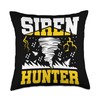 Siren Hunter - Storm Chasing Tornadoes Throw Pillow