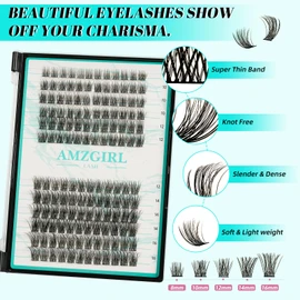 Lash Extension Kit,DIY Individual Lashes Clusters Kits 144Pcs,with Bond And Seal,Lash Remover For Eyelashes Extensions,Lash Applicator Tool For False Eyelash Cluster Kit (XP05,D-Mix8-16mm)