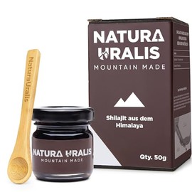 Naura Uralis Himalayan Shilajit | 50g Organic Shilajit Mineral Resin, Naturally Moulded - Highly Effective Black Shilajit From The Himalayan Mountains