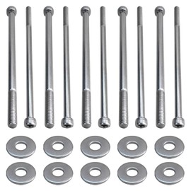 2024 Updated INTAKE MANIFOLD BOLT KIT, 10pcs 304 M6 x 110mm Socket Head Bolts Set for LS1 LSX LS2 LS3 LS6 CAMARO CORVETTE G M