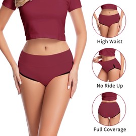 CAILECOTTON Womens Underwear Cotton Briefs for Women Plus Size Panties for Women Pack 2/5