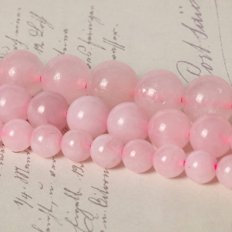 35pcs 10mm Natural Stone Beads Rose Quartz Beads Crystal Gemstone