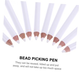 Housoutil 30pcs Absorb White Pencil Nail Gems Nail Point Pen Nail Tools White Nail Pen Whitening Pen Drilling