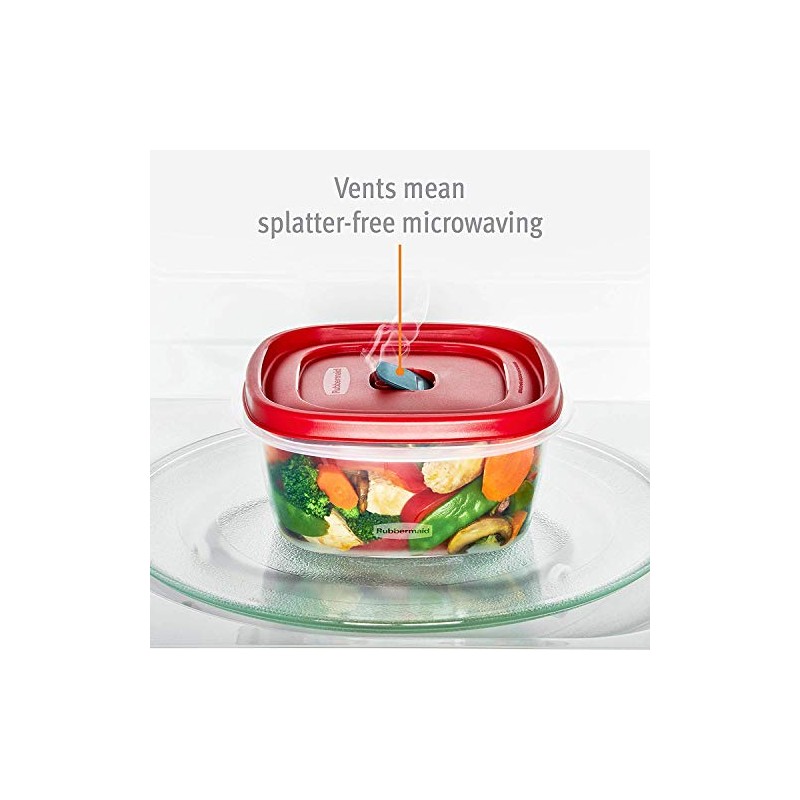 Rubbermaid 2030328 Easy Find Vented Lid Food Storage Container, 3-Cup