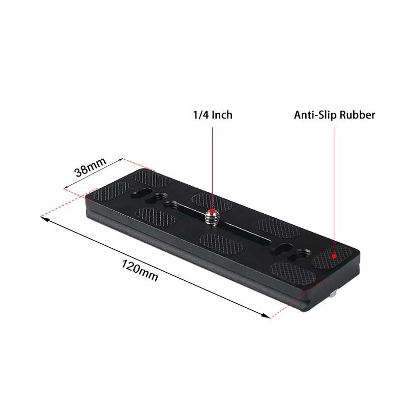 PU-120 Quick Release Plate Aluminium Compatible with ARCA-Swiss Benro Adapter