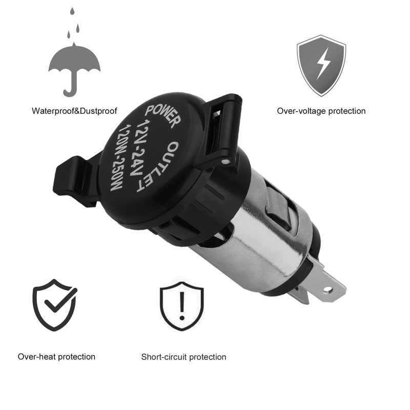 Cigarette Lighter Socket, DC 12V Car Cigarette Lighter,12 Volt Female