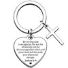 AMZQ Christian Gifts Inspirational Bible Verse Keyring Be Strong and