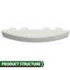 GRAND ORANGE White Solid Door Handle Compatible with GE Dryer