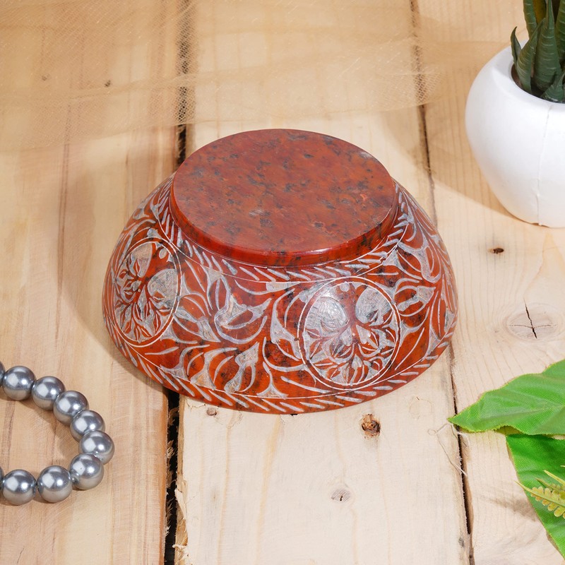 Ajuny Soapstone Smudge Bowl 5 Inch Tree of Life Scrying