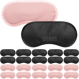 20 Piezas Antifaz para Dormir,Sleep Mask 360° de Oscurecimiento,Mascara para Dormir con Banda Elástica,Sueño Profundo,Suave y Cómodo,Respirable,para Oficina,Viajes (18.5×8.5cm)
