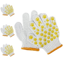 Dream Items, 3 pairs, 6-9 Years, Children's Work Gloves, Non-slip, Cotton Material, Potato Digging, Camping, DIY, Carpentry, Outdoors, Gardening, Medium Thick, 3s
