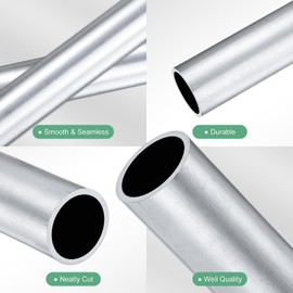 M METERXITY 1-Pack 250mm 6063 Aluminum Round Tube, 34mm ID 40mm OD Seamless Aluminum Tubing for Construction/Machining/DIY Crafting, Metal Straight Pipe [1.34x1.57x9.8IN]