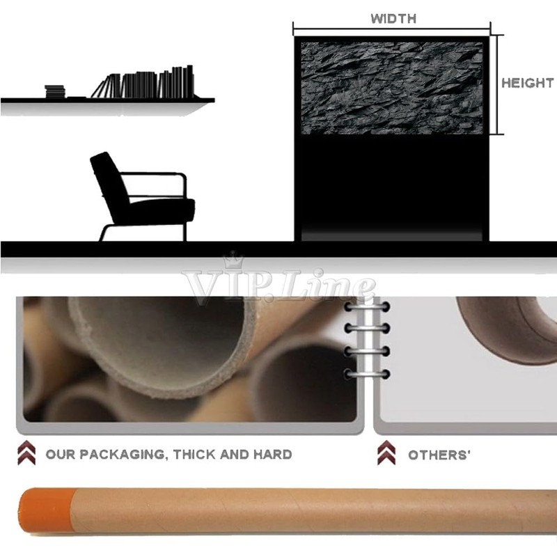 VIP. LINE 3D Effect Black Stone Texture Aquarium Background Poster