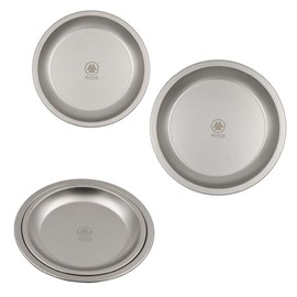 Set of 2 [Made in Tsubamesanjo] Village Blacksmith Pure Titanium Pie Plate, Made in Japan, Lightweight, High Strength, High Corrosion, and Resistant to Metal Allergies!