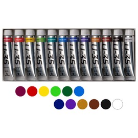 Turner U-35 Heavy Body Acrylic Paint, Set of 12 Colors, UA12C, 0.4 fl oz (11 ml)