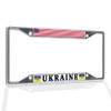 Fastasticdeals Metal Insert License Plate Frame USA and Ukraine Flag