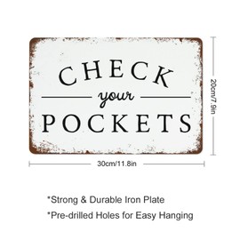 12 * 8 INCH Retro Tin Sign - Vintage Metal Signs for Home, Bar, Pub, Cafe, Farm Room Utility Laundry Decor