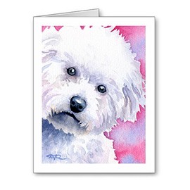 DJ Rogers Fine Art Bichon Frise - Set of 10 Note Cards With Envelopes
