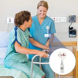 ZKGYUS Krankenschwester Zubehör Set, 2 Stück Ausweishalter Krankenschwester, Krankenschwester Badge Halter, mit 1 Edelstahl Stifthalter