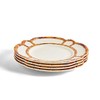 Two's Company Set of 4 Bamboo Touch Dinner Plate