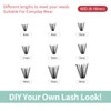 FADVAN Cluster Eyelash Extensions 280 Pieces Curl D Eyelashes Individual