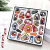 Christmas Countdown Calendar 24 Days Hanging Wooden Pendants for Christmas