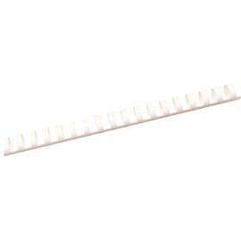 Albyco Plastic Binding Combs Binding Rings 21 Rings Diameter 6 mm White Binding Capacity 25 Sheets Length A4 Pack of 100
