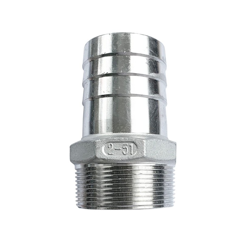 LOZOME 2" Male Thread to OD 50mm Barb Hose Pipe