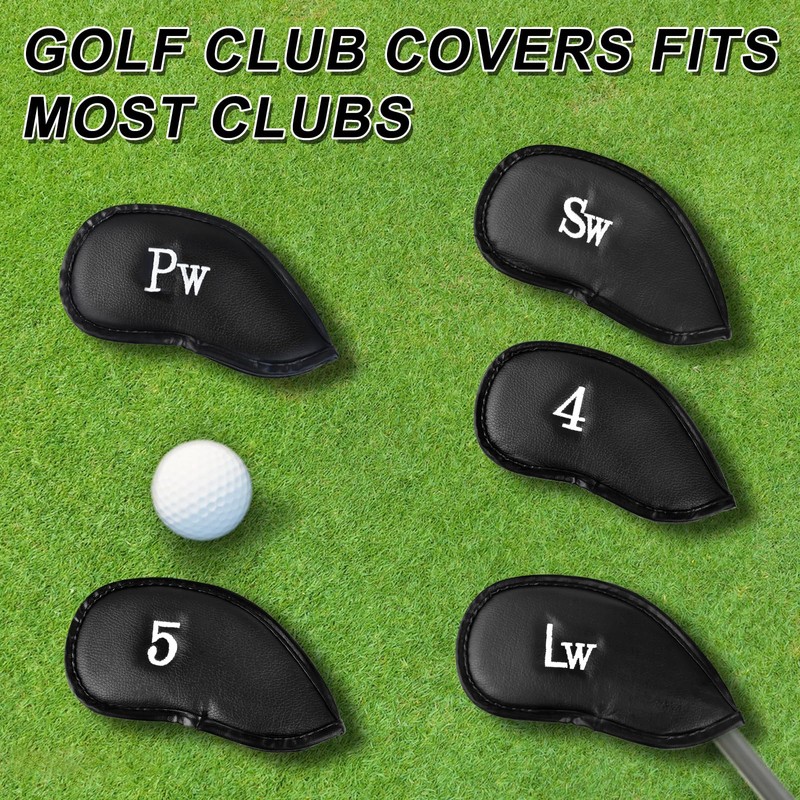 10‑Pack Golf Iron Head Covers, Fits Most Clubs Gift for